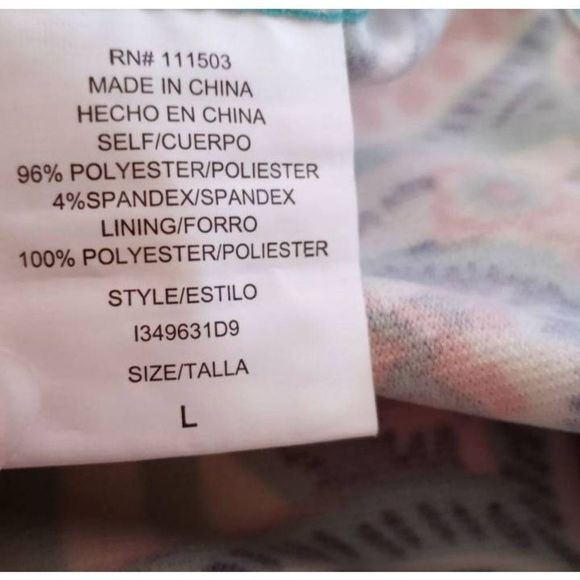 AS U WISH TURQUOISE & WHITE STRIPE & FLORAL DRESS SZ.L EUC. - Picture 7 of 8